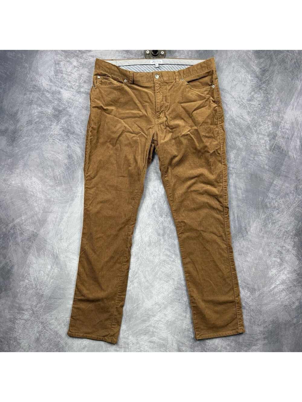 Peter Millar Mens Crown Superior Soft Corduroy 5 Pocket Pants Brown Size 38x33